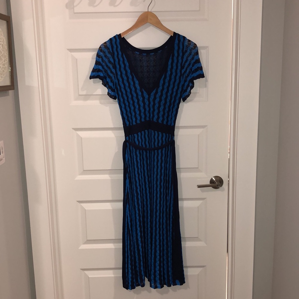Boden Blue Rowan Pointelle Knitted Dress - Picture 9 of 12